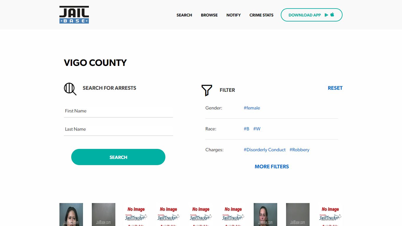 Vigo County Jail Inmate Search and Mugshots - JailBase