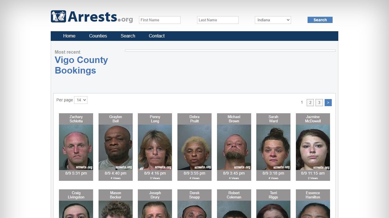 Vigo County Arrests and Inmate Search