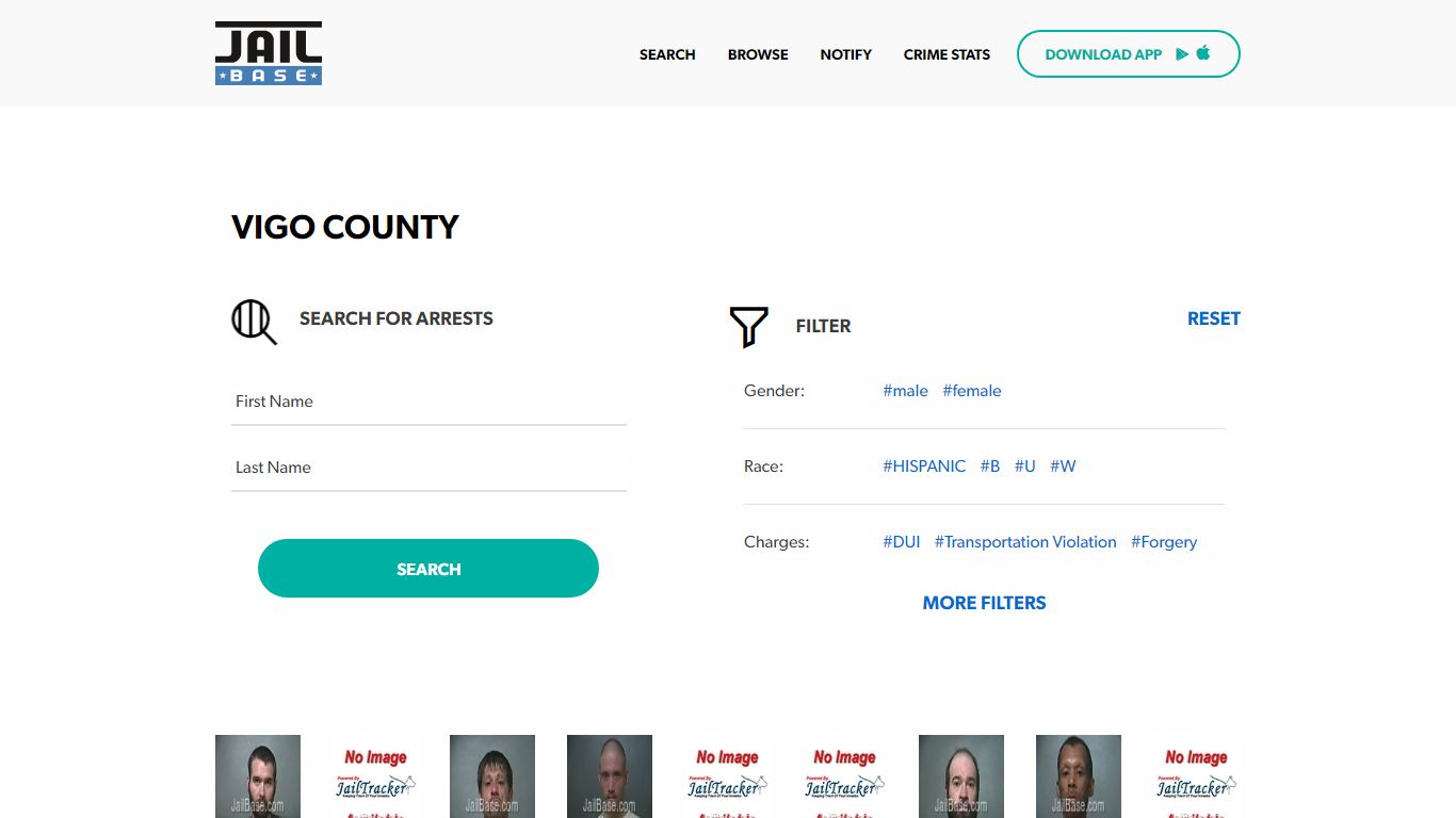 Vigo County Jail Inmate Search and Mugshots | JailBase